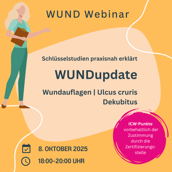 WUND Update 2: Wundauflagen | Ulcus cruris | Dekubitus. WUND Webinar