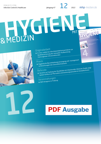 HYGIENE& MEDIZIN 12.2022 Cover ePaper