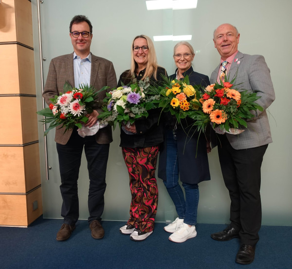 &copy; Jan Hinnerk Timm | Der neugewählte Vorstand des Wundzentrum Hambiurg e. V. (v.l.n.r.): Prof. Dr. Axel Larena-Avellaneda, Kerstin Protz, Britta Steenfatt und Werner Sellmer