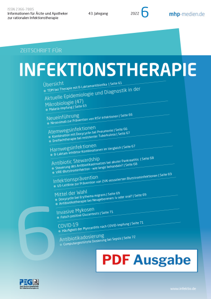 Zeitschrift für Infektionstherapie 6.2022 Cover ePaper