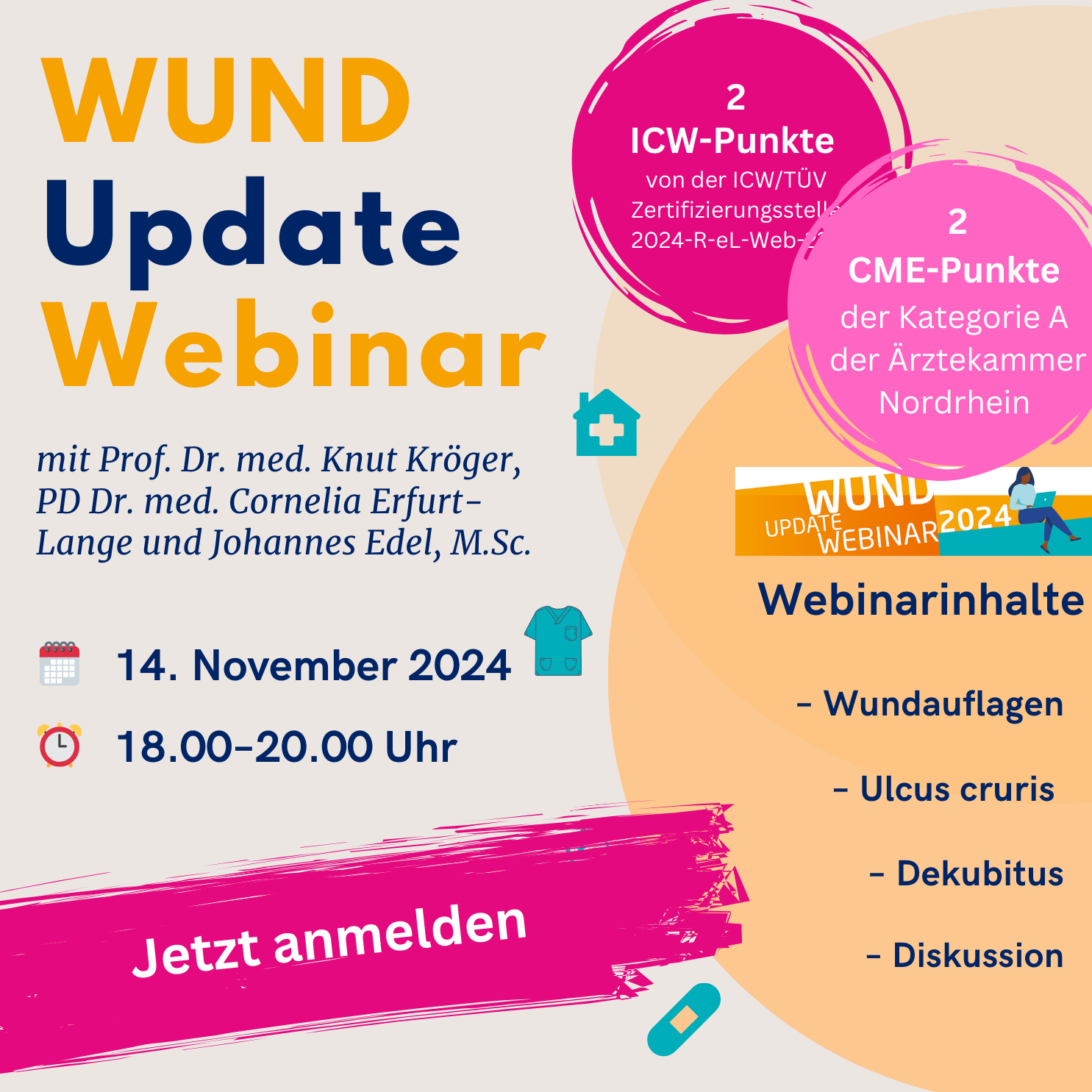 Hinweis auf das nächste WUNDwebinar